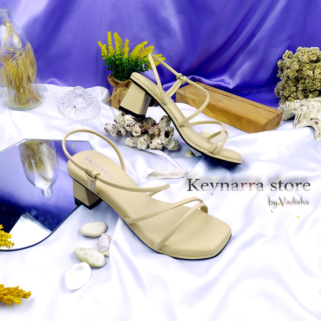VADISHA ACAXIA Sendal Wanita, Sendal Heels/ Sendal Hak Tahu 5cm MT-34 By.Keynarra Store