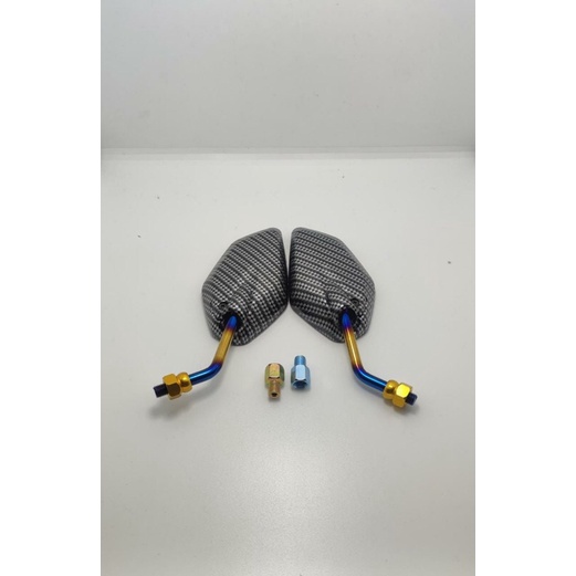 Spion Beat Mini Karbon Twotone - Spion Honda Karbon Tangkai Mini Twotone Beat Vario Scoopy Pcx Supra