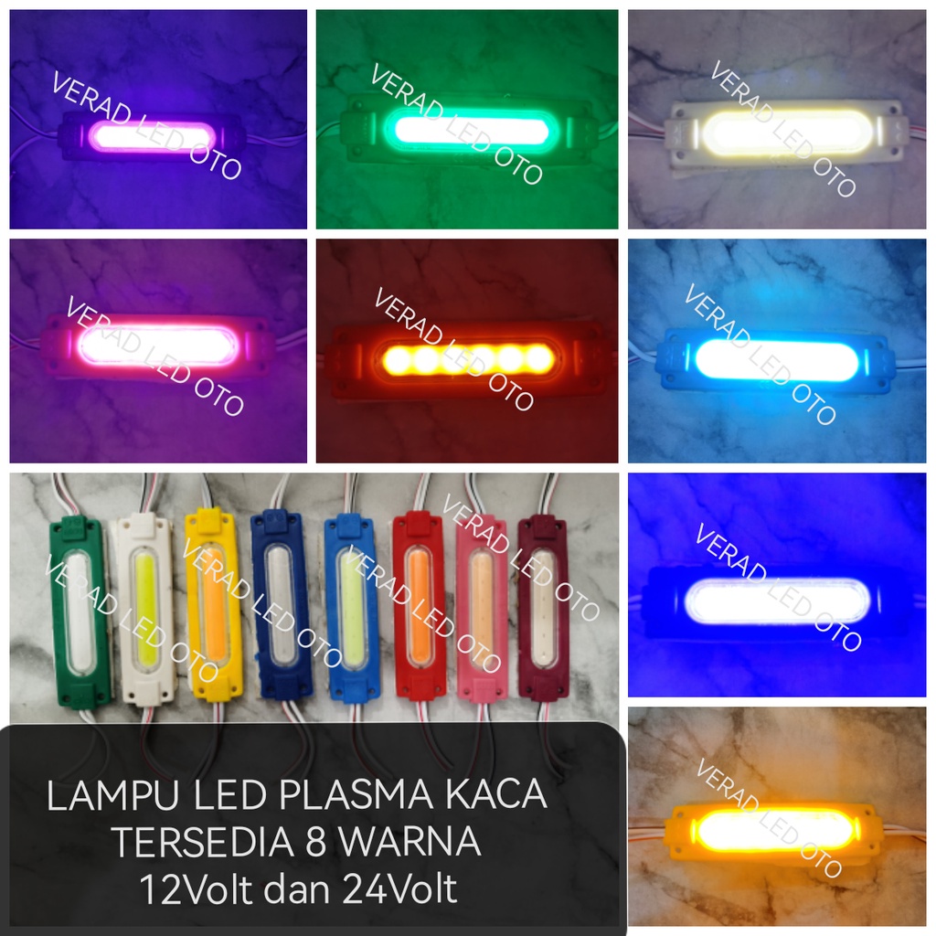 Led lampu variasi kolong mobil motor truk COB pendek kaca 6 led 12Volt 12V 12 Volt 24V 24Volt