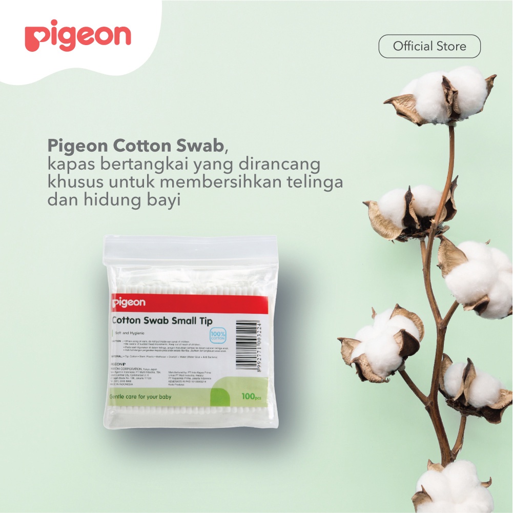 Cotton Buds PIGEON Cotton Swab Isi 100 Pcs - Small Tip