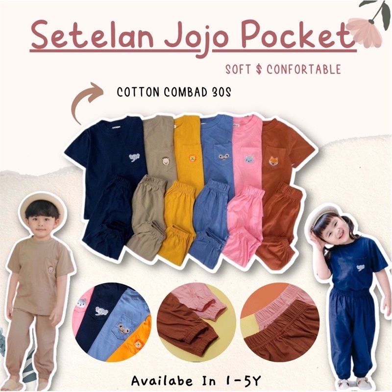 Setelan Anak Jojo Smilee Unisex usia 1-5 tahun