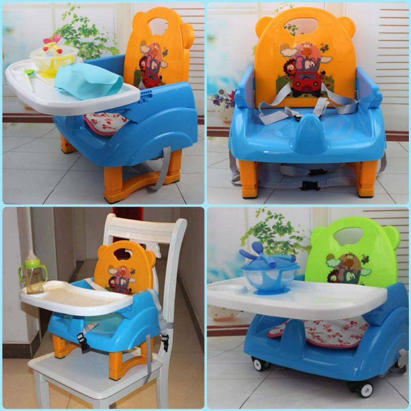  READYSTOCK Kursi Makan Anak Bayi Portabel Dengan Meja 