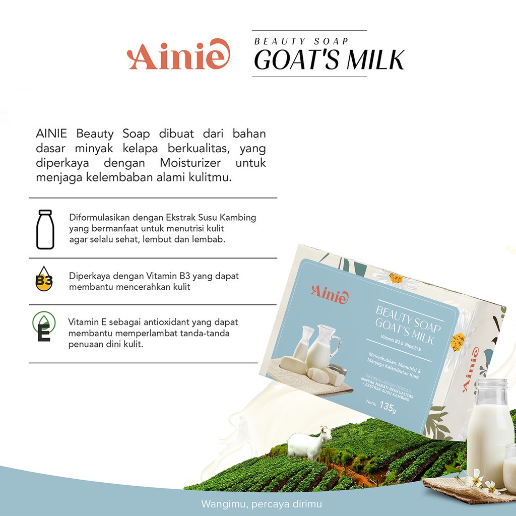 Ainie Extract Beauty Soap 70gr Sabun Mandi Mencerahkan