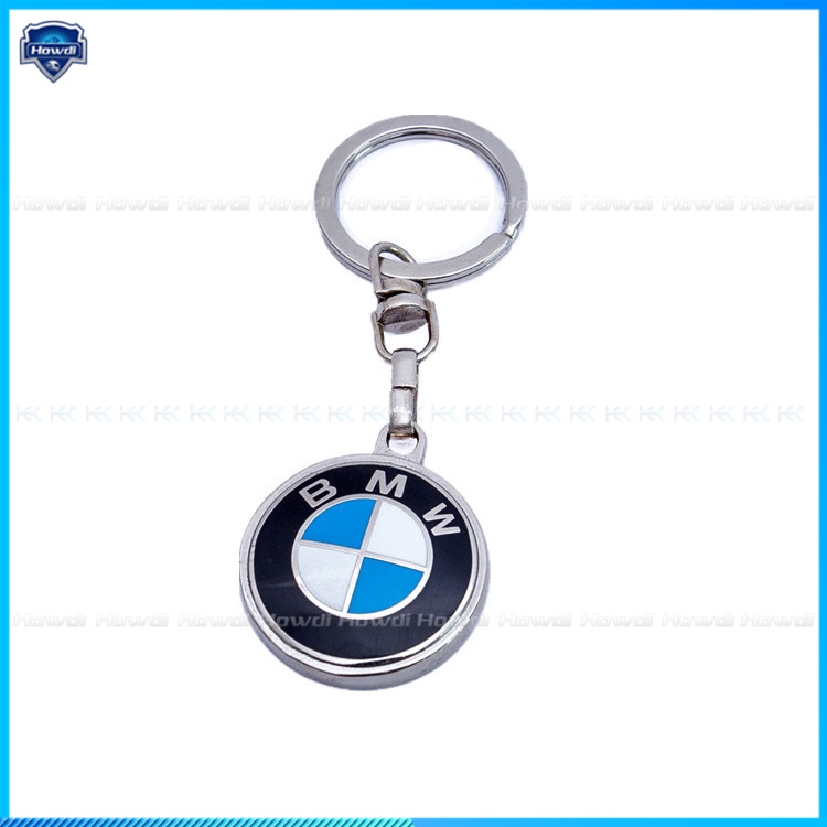 Gantungan Kunci Mobil 3D Logo BMW Bahan Stainless Steel