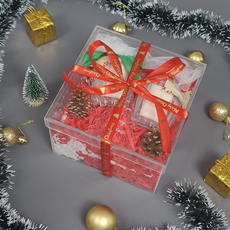 READY Acrylic Christmas Hampers / Christmas Gift box  / Christmas hampers / Hampers natal / Kado Natal / Hampers Natal Murah / bingkisan natal / Hampers Akrilik