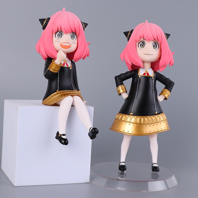 Spy X FAMILY Anya Forger Mainan Action Figure Model Kepala Dapat Diganti Bahan PVC Untuk Koleksi