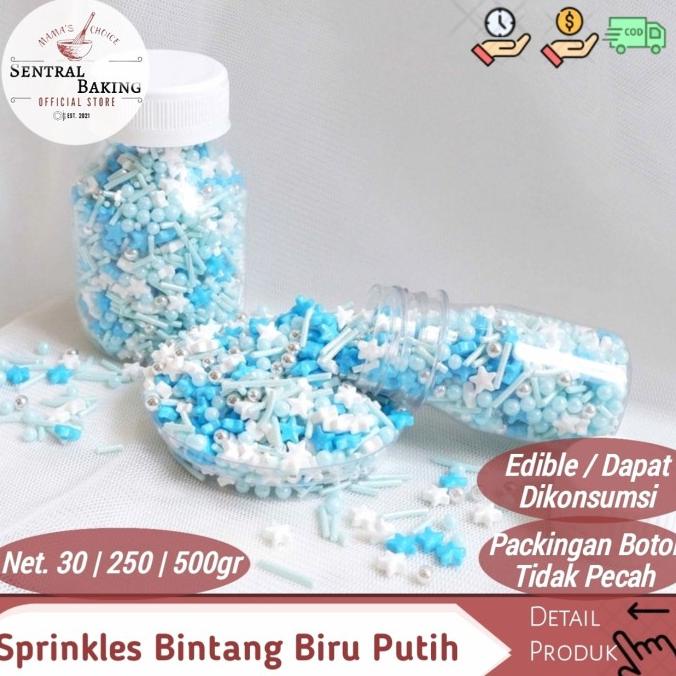 

Sprinkle Kue Bintang Mutiara Biru Putih / Springkle Kue Springkel Hias TERLARIS TERPERCAYA ORIGINAL