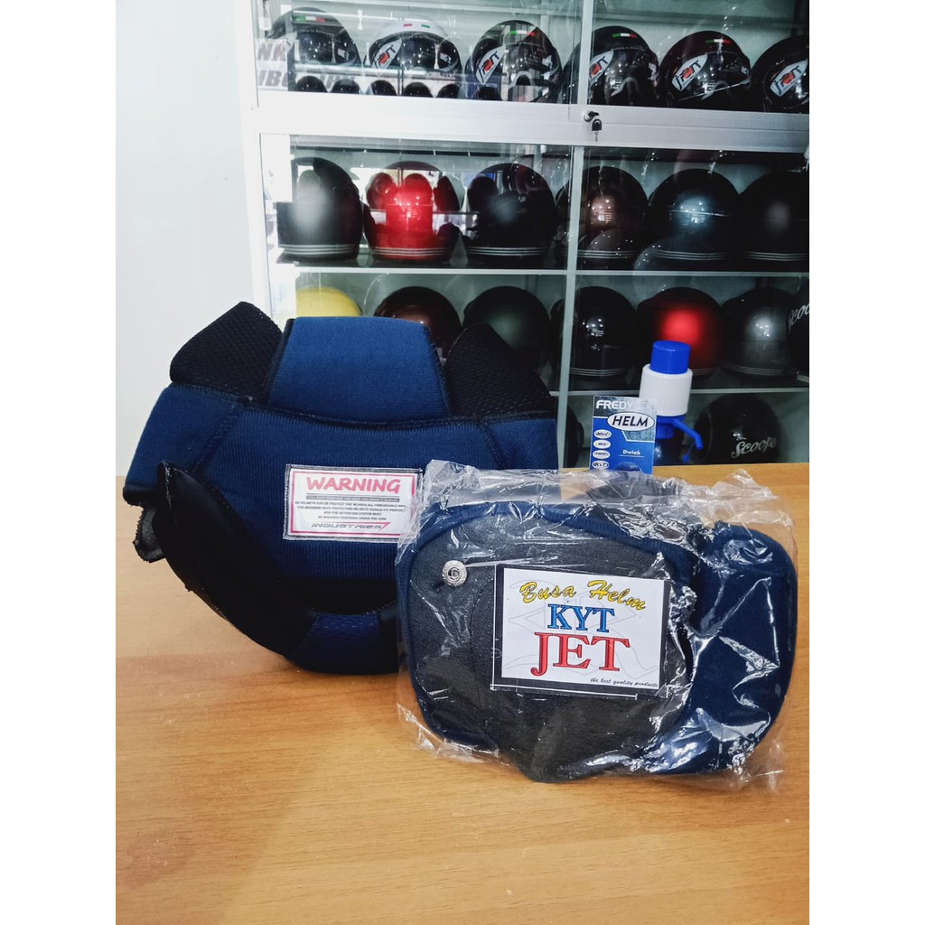 Busa Spons Sepon Helm KYT Jet Warna Biru Hitam BisaCOD Aksesoris Helm Berisi Busa Kepala & Busa Pipi