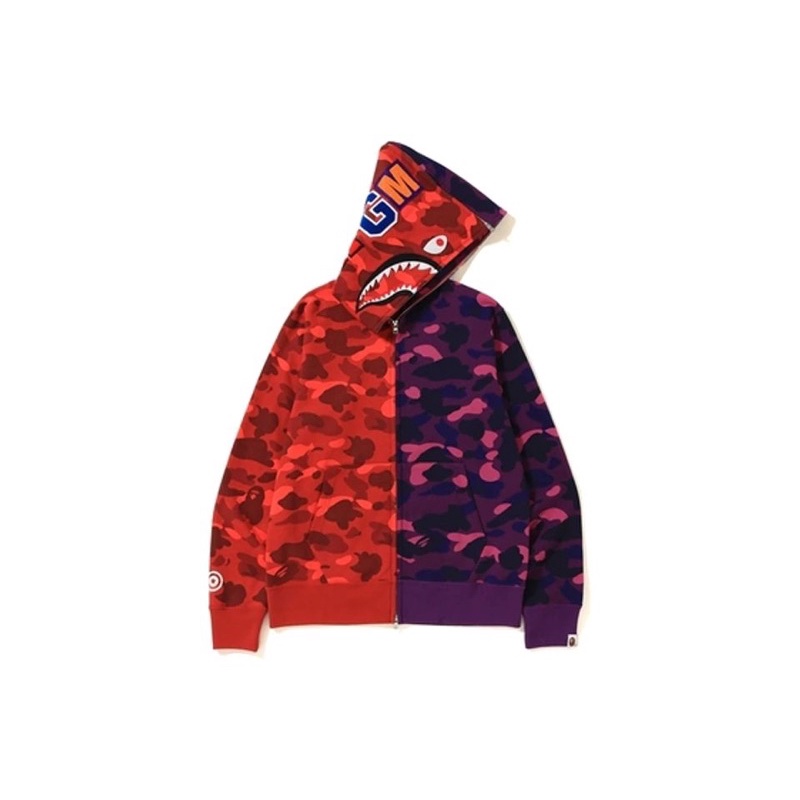 BAPE jacket hoodie Red Purple Unisex