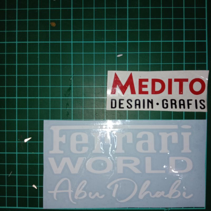 Sticker Cutting ferrari world abu dhabi