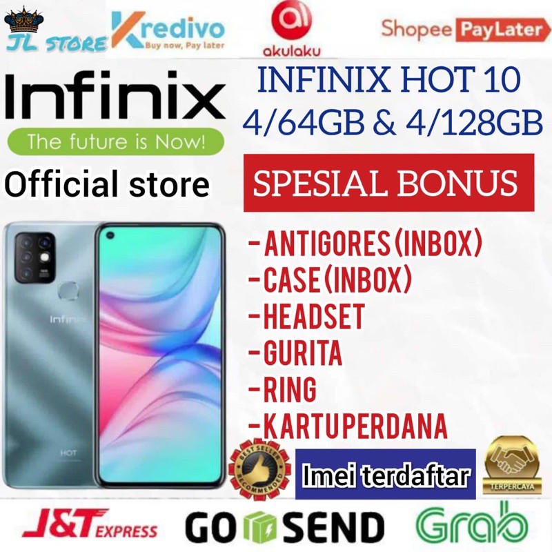 INFINIX HOT 10 4GB 128GB 4GB 64GB GARANSI RESMI INFINIX