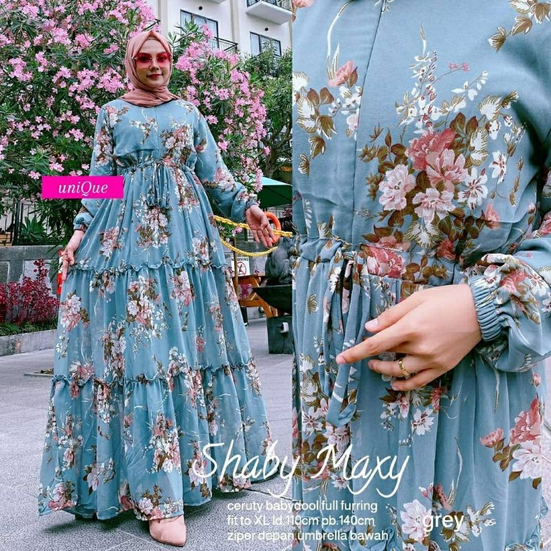 Shaby Maxy, maxi dress, long dress, dress muslim, gamis, gamis muslim, fashion, gamis murah, ootd