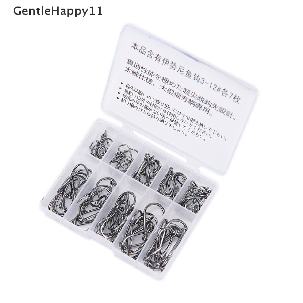 Gentlehappy 100Pcs/lot Kait Memancing Baja Karbon Umpan Berduri Memancing Hooks Stainless Steel