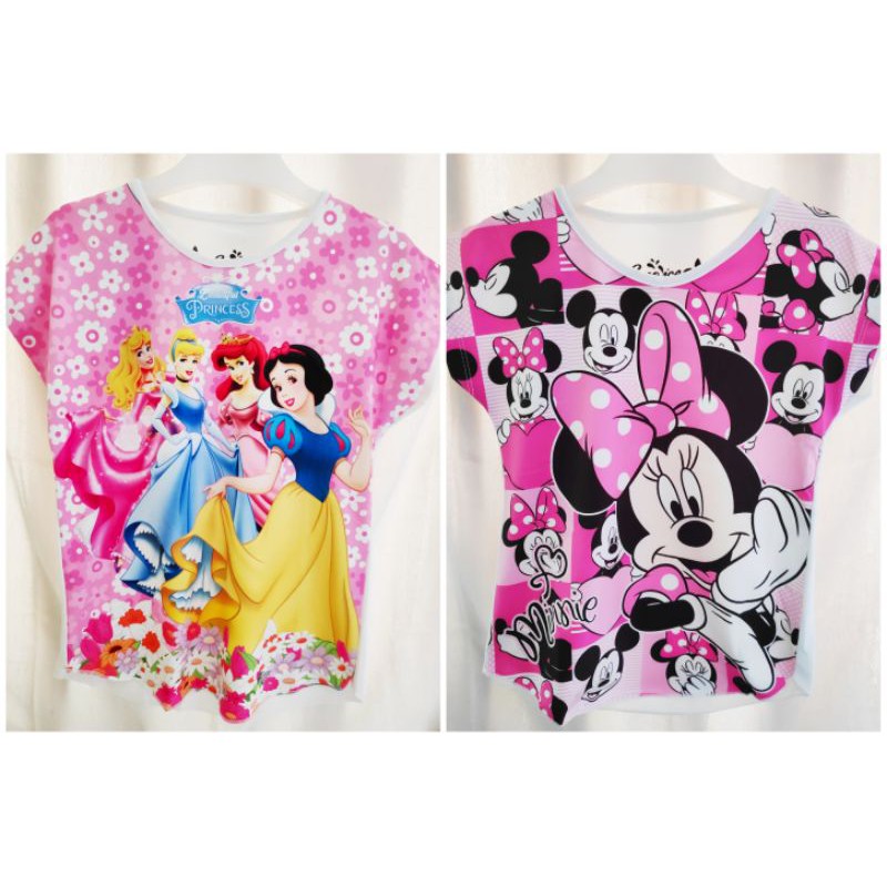 Kaos Anak Perempuan Karakter (Import) / Kaos Anak Cewek / Princess Disney Minnie Mouse / Atasan Anak