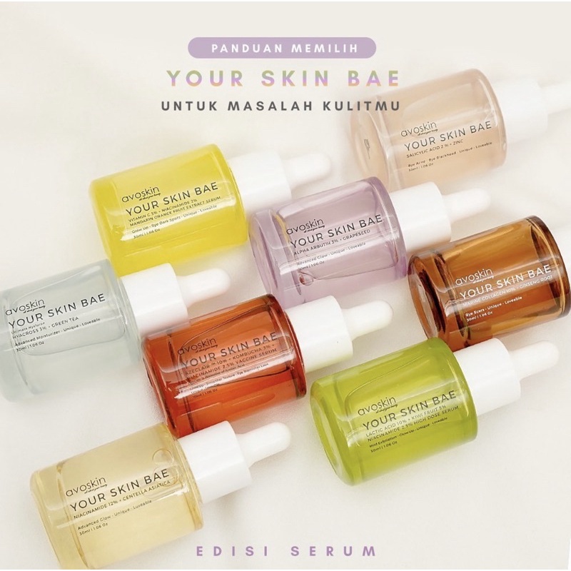 AVOSKIN Your Skin Bae SERUM 30ml (Alpha Arbutin/Mugwort/Niacinamide/Azeclair/Vit C/Salicylic Acid)