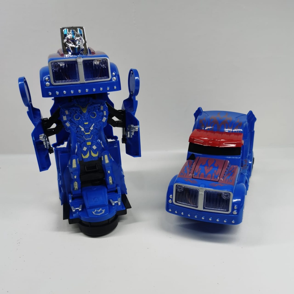 Mainan Anak 2 in 1 Mobil Optimus Pride Robot Transformers / Mainan Robot Bump and go / Cocok untuk edukasi anak