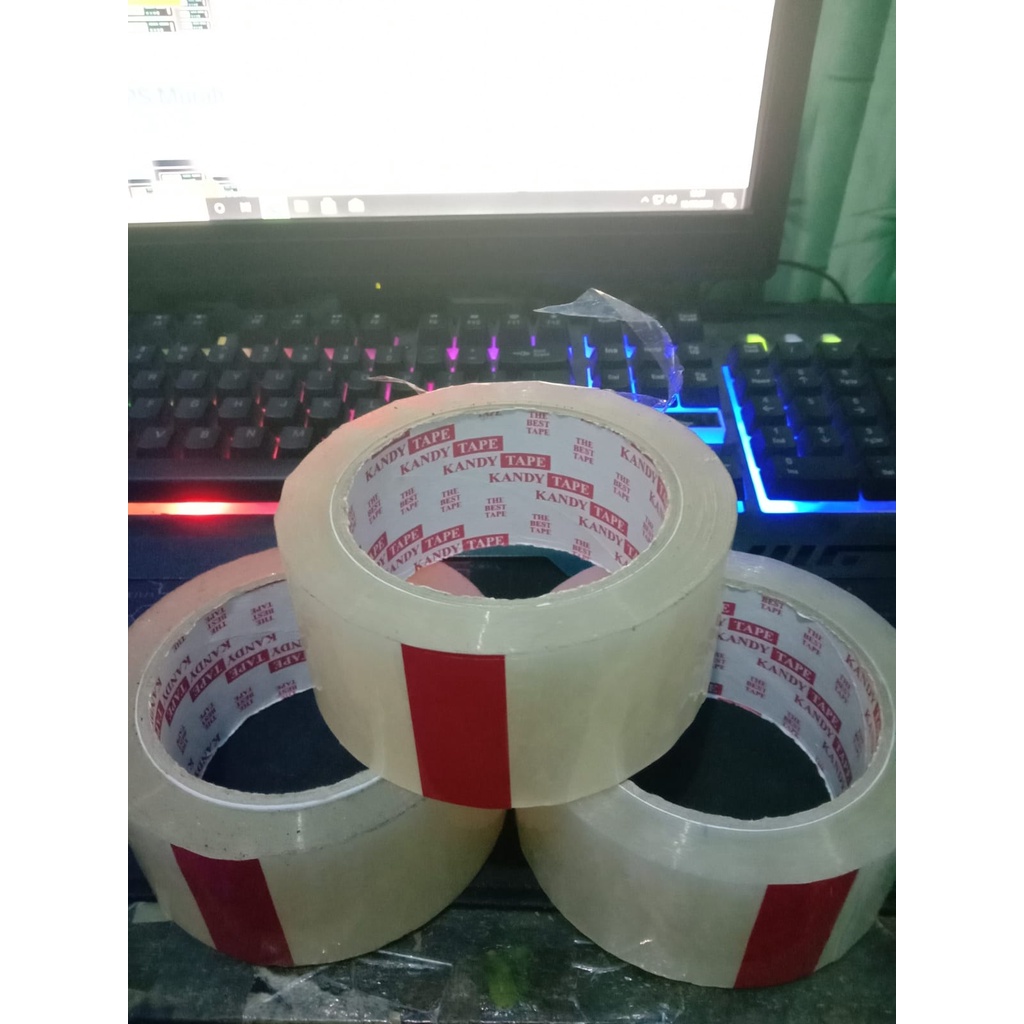 

Lakban bening kandy tape opp clear kualitas nachi
