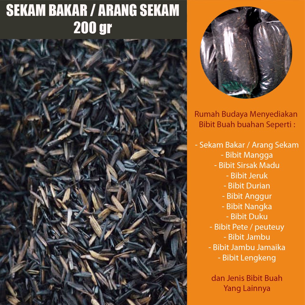 Jual Sekam Bakar Arang Sekam Campuran Media Tanam Metan Berat Gr Shopee Indonesia