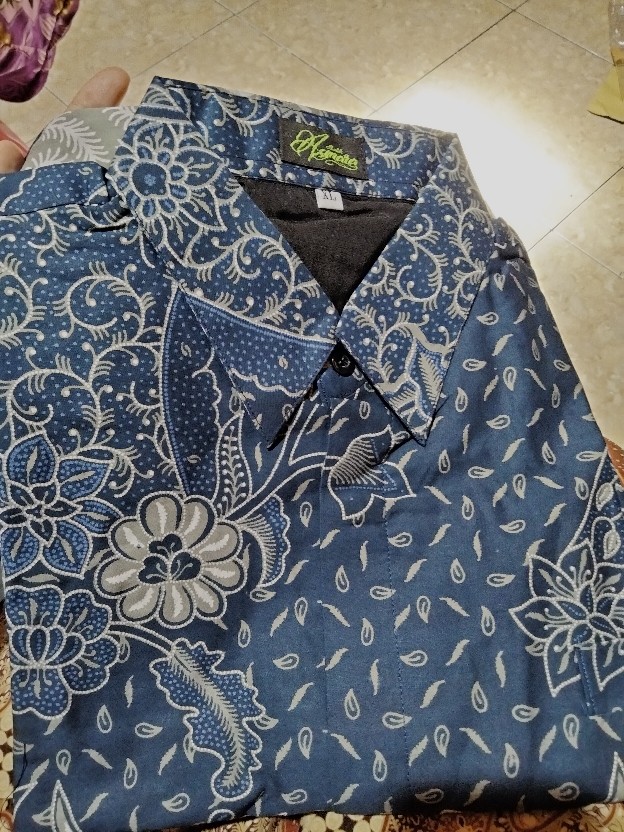 Batik Pria Mahadewa Biru Lapis Furing Katun Halus Size M-xxl High Quality Asli Solo