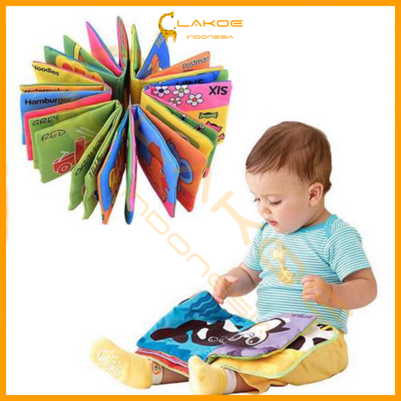 LAKOE  CLOTH BOOK / buku bantal bayi / buku cerita bayi bahan kain anak/ pillow book