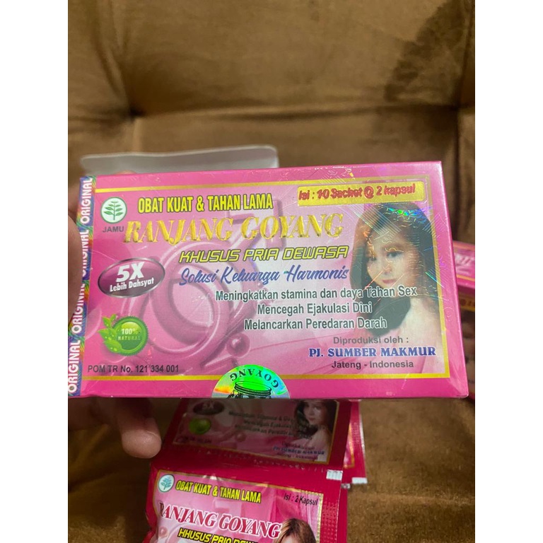 R-G Ranjang Goyang  Original 1 Box Isi 10 Sachet @ 2 kapsul / Jamu Ranjang Goyang/ Obat Khusus Pria 
