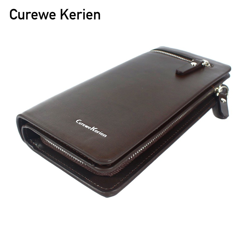 ⭐ Curewe Kerien ⭐ Dompet Pria Model Korea | Long Men Wallet | CK Coklat | Original