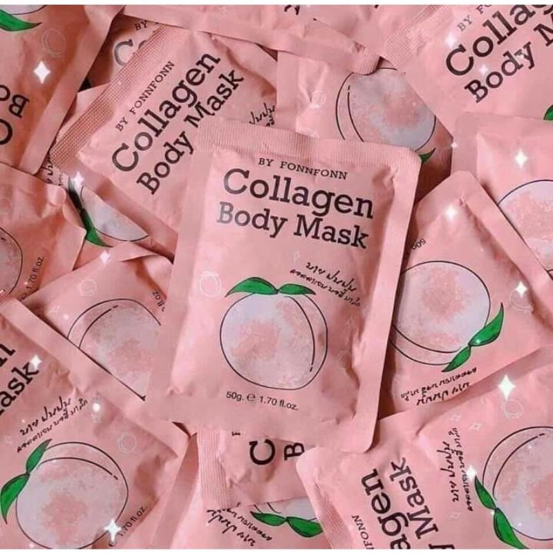 ‼️READY‼️COLLAGEN BODY MASK BY FONNFONN ORIGINAL - PEMUTIH BADAN - MASKER BADAN