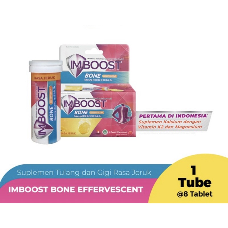 Imboost bone effervescent isi 8 pcs ( imboost kesehatan tulang )