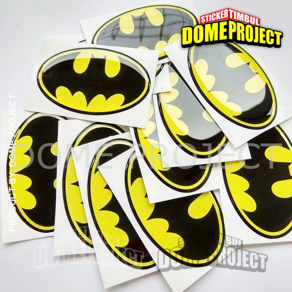 BATMAN LOGO STIKER EMBLEM RESIN LENTUR AKSESORIS AKSESORIS SEPEDA MOTOR OUTDOOR