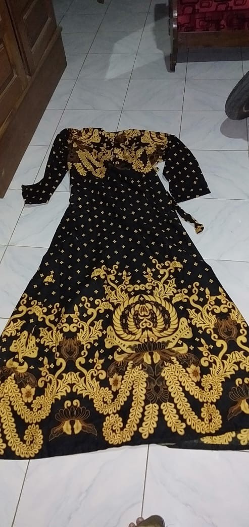 Gamis Batik Sania Ruffel Ii Gamis Batik Pekalongan
