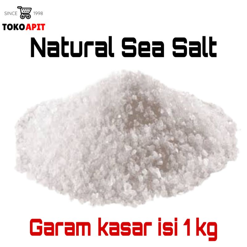 

GARAM KASAR ASLI ISI 1 KG / SEA SALT / NATURAL SEA SALT / GARAM LAUT ASLI