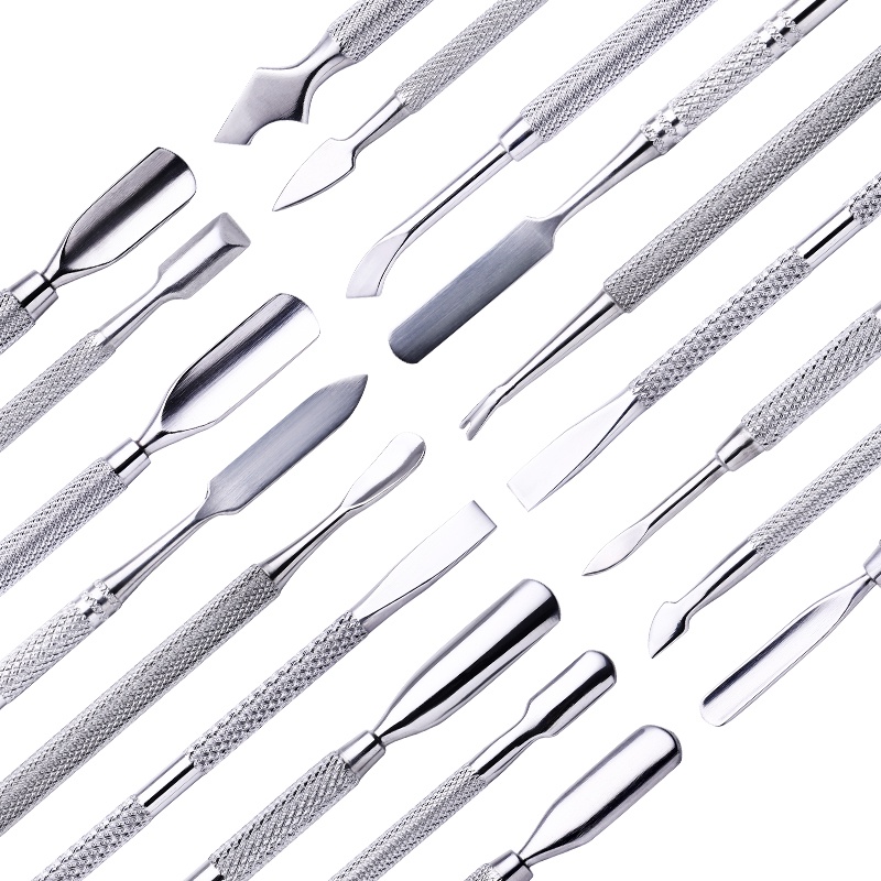 Set Alat Pembersih Kutikula Bahan Stainless Steel Untuk Manicure Pedicure