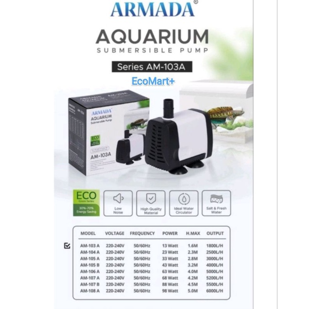 Armada AM 103A Pompa Akuarium Power Head Celup LOW WATT PROMO !!!
