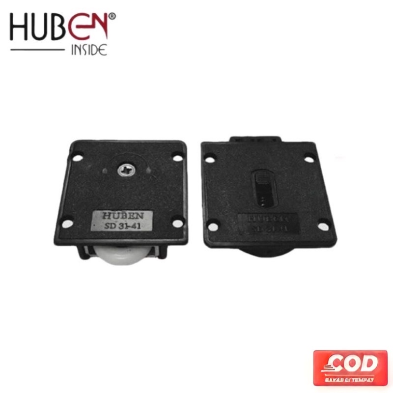 Roda Pintu Sliding Huben SD 31 41 | Roda Lemari Hitam