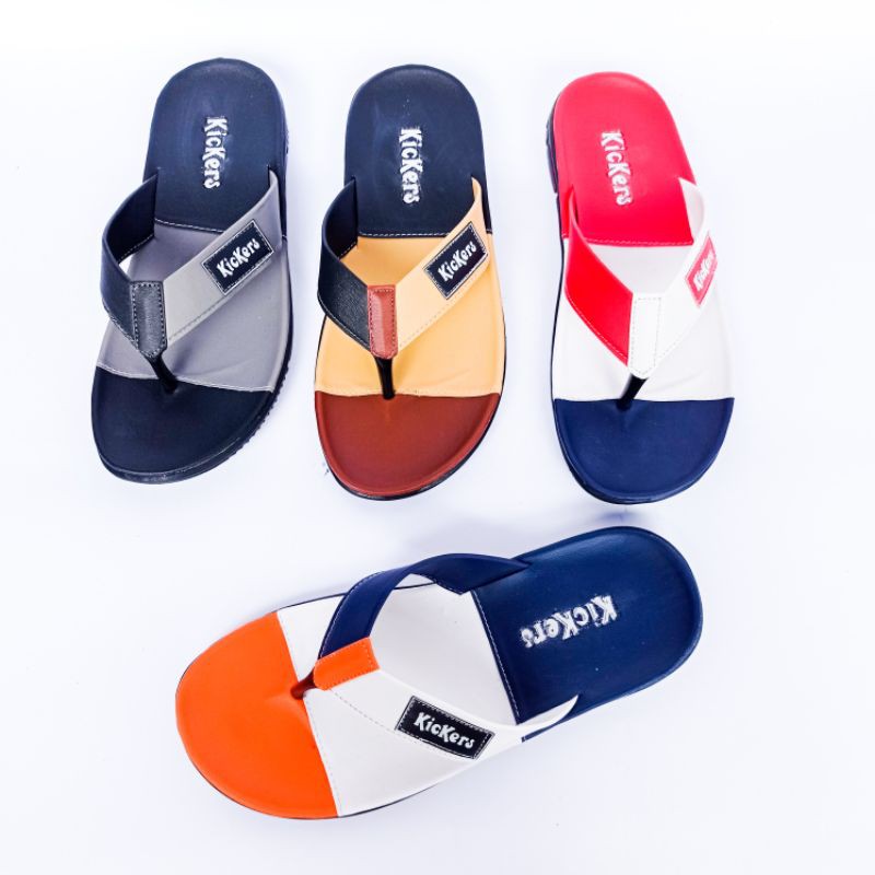 sendal jepit pria terbaru / sandal pria kasual / sandal pria kickers /mstyle