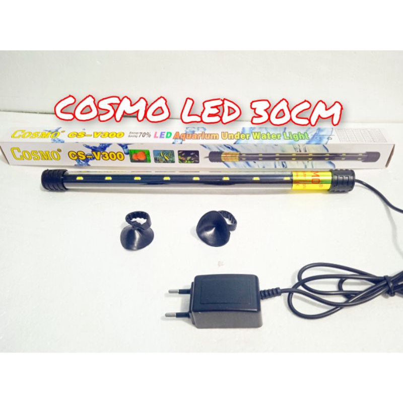 LAMPU AQUARIUM LED COSMO V 2 BARIS LAMPU LED/20-30-40-50cm/Murah