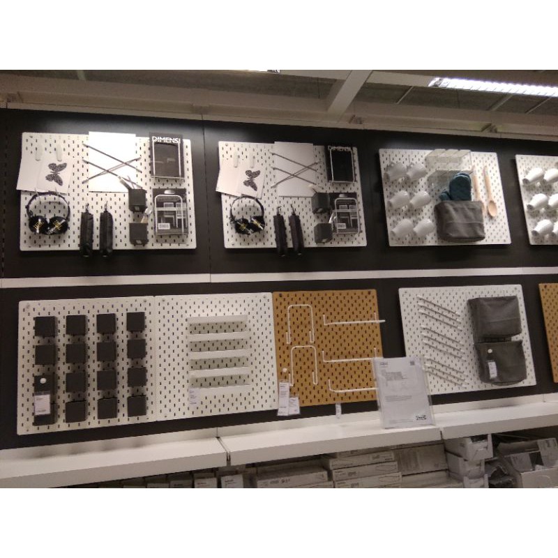 

Ikea Skad pegboard warna putih,papan pengumuman,workshop board,36x56cm brown