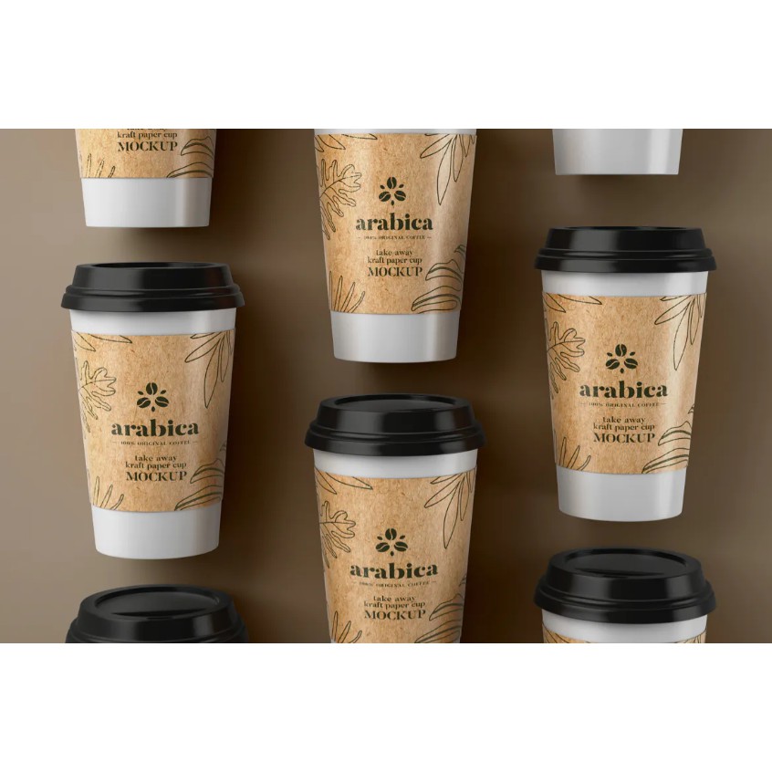 Profesional Take Away Paper Coffee Cup Mockup Set - Creative Marketid-2