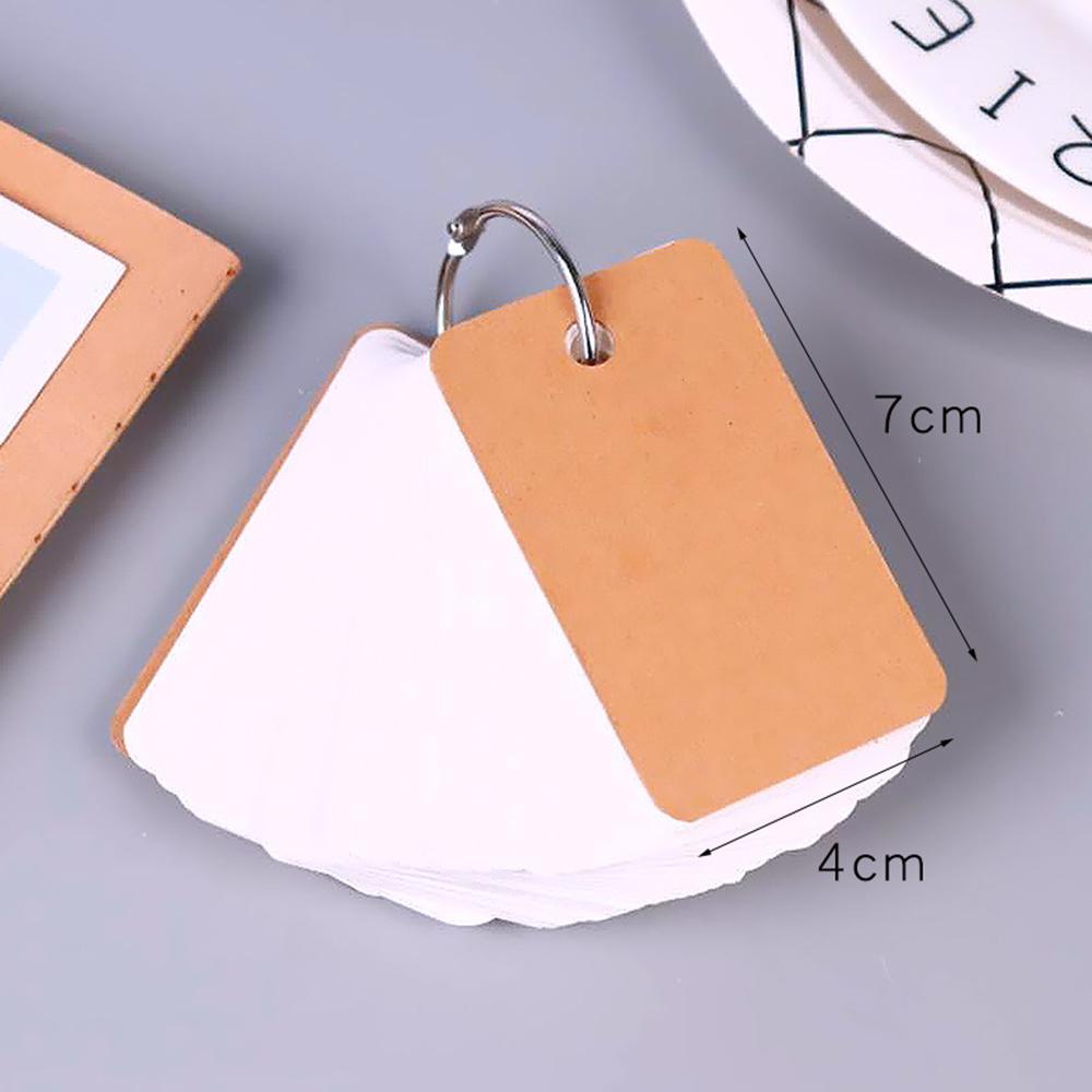 Lanfy Words Card DIY Loose-leaf Notebook Ring Buckle Memo Pad