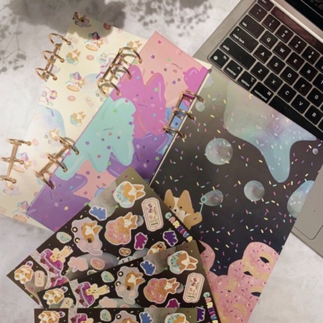 

everyday notebook binder (ring binder buku tulis a5 hardcover fairytale mcdonalds pastel space bisa refill)