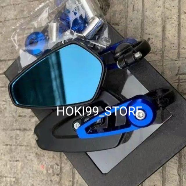 spion jalu oval spion bar end spion jalu stang spion variasi jalu spion nmax aerox pcx beat vario ninja cbr vixion-Biru