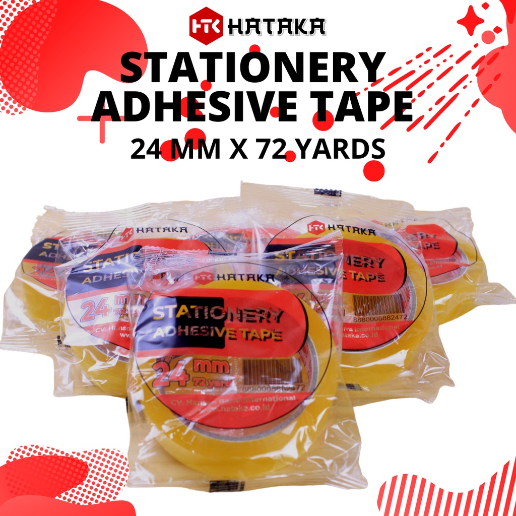 

Stationery Adhesive Tape Solasi Isolasi Ukuran 24 mm X 72 yards 1 Pcs