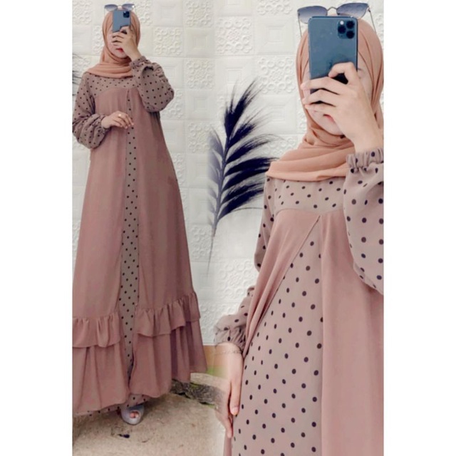 GAMIS OUTER POLKA FAMYS HIJAB✨