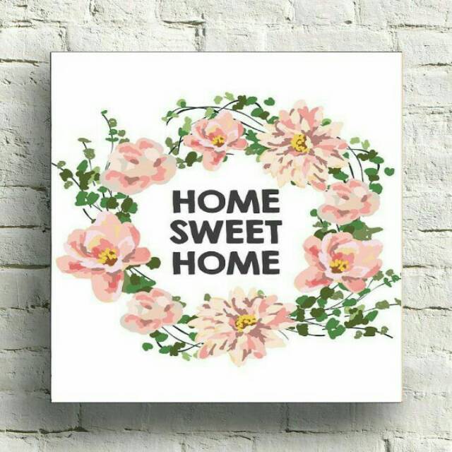 Hiasan Dinding  Wall Decor Kayu Dekorasi  Rumah Home sweet 