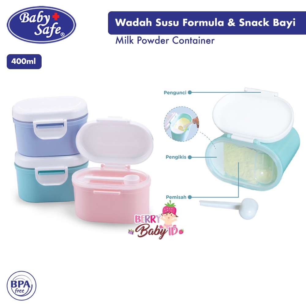 Baby Safe Milk Powder Container 400 ml Kontainer Susu Snack Bayi BBS085 Berry Mart