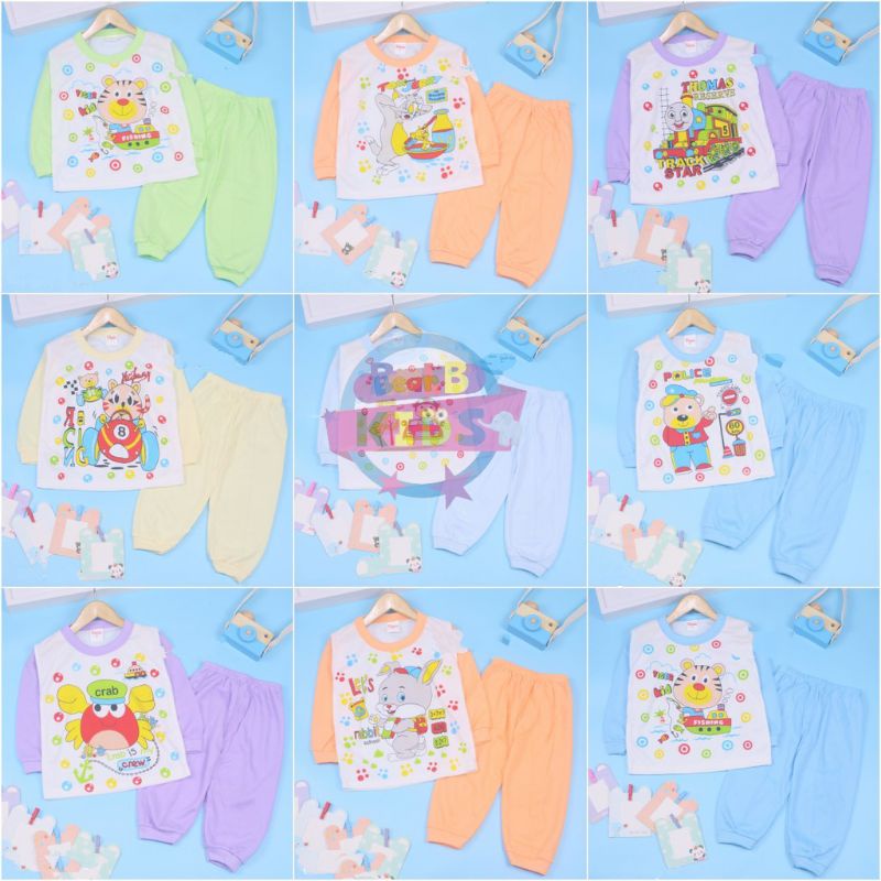 Baju Tidur Bayi Perempuan Laki Laki 0 12 Bulan Sleepsuit Unisex Karakter Kartun Lucu Bahan Premium