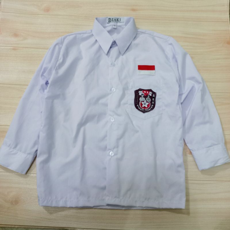 BAJU SERAGAM ANAK SEKOLAH SD/SMP/SMA/ KEMEJA PUTIH POLOS LENGAN PANJANG
