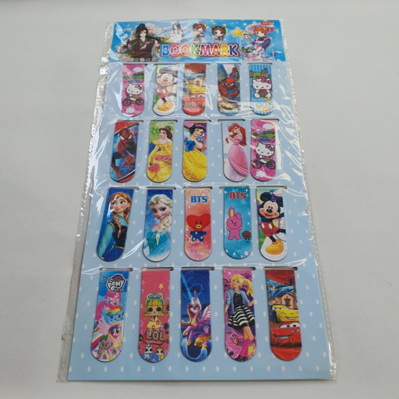 

pembatas buku magnet isi 20 pcs grosir mahnetic bookmark
