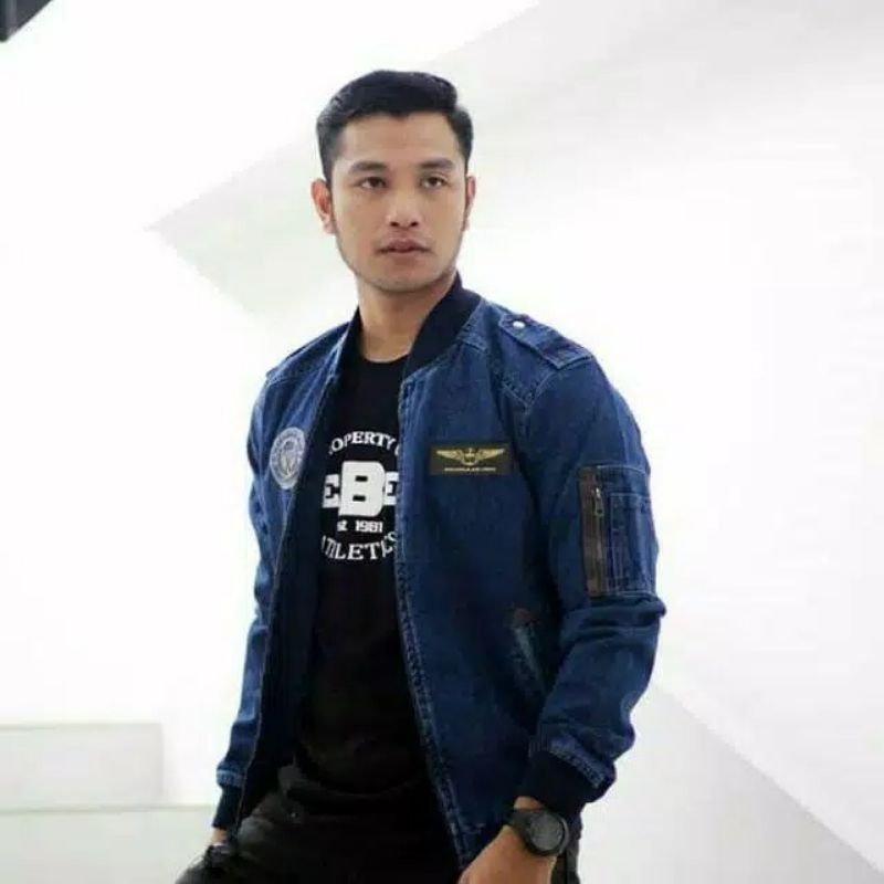 JAKET JEANS ROCAFELA ORIGINAL / JAKET BOMBER PRIA