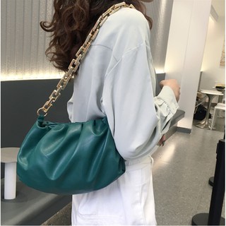 Tas Bahuselempang Model Lipat Bahan Kulit Pu Aksen Rantai Tas Bahuselempang Model Lipat Bahan Kulit Pu Aksen Rantai